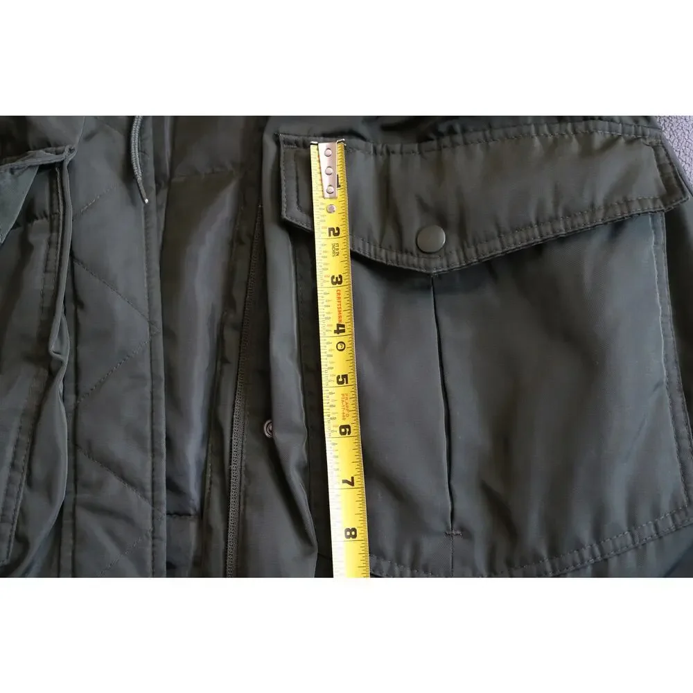 UNIVERSAL THREAD Winter Coat Women Large Green Chunky Cinched Waist Drawstring - Picture 6 of 16